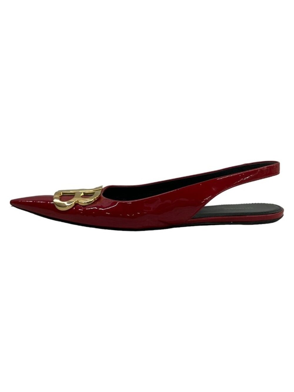 Balenciaga Sandals Bordeaux Gold Leather
